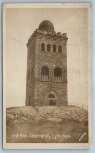 1918 High Rock Observatory Lynn Massachusetts MA RPPC Photo Antique Postcard