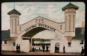 Vintage Postcard 1910 Driving Entrance, Electric Park, Kansas City, Missouri MO