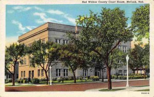 Red Willow County Court House McCook Nebraska linen postcard