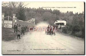 Postcard Old Cars Tour d & # 39Auvergne Gordon Bennett Cup in 1905 Descending...