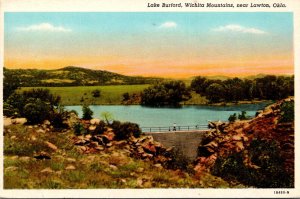 Oklahoma Wichita Mountains Lake Buford Near Lawton Curteich