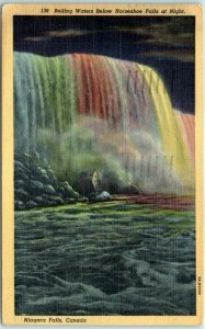 M-23099 Boling Waters Below Horseshoe Falls at Night Niagara Falls Canada