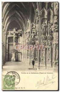 Old Postcard Tournai Porch of the Cathedral Square of & # 39eveche