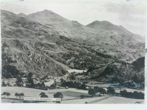 Vintage RP Postcard Aerial View of Snowdon from Beddgelert Posted 1960