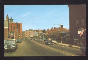 MILTON MASSACHUSETTS BAKER CHOLCOLATE CO. STREET SCENE OLD CARS MASS POSTCARD