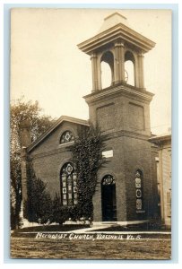 c1910's Methodist Church Stained Glass Window Vergennes VT RPPC Photo Postcard