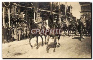 CARTE PHOTO Militaria Paris Fetes Victory July 14, 1919 The general Foch and ...