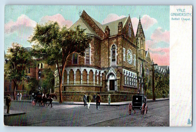 New Haven CT Postcard Vanderbuilt Hall Yale University c1910 Tuck Art