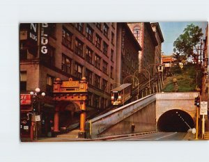 Postcard Angel's Flight-Souvenir Ticker, Los Angeles, California