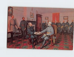 Postcard The Surrender of General Lee to General Grant By Guillaume Virginia USA