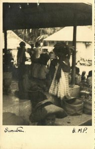 indonesia, SUMATRA, Batak Market (1930s) RPPC Postcard