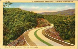 Postcard HIGHWAY SCENE Somerset Pennsylvania PA AL7212