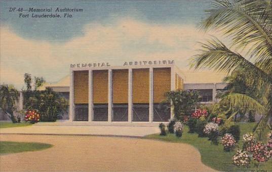 Florida Fort Lauderdale Memorial Audditorium 1957 Curteich