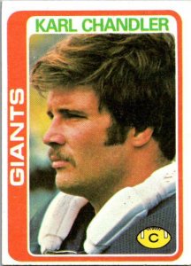 1978 Topps Football Card Karl Chandler New York Giants sk7267