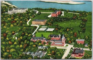 Saint Benedict College Atchinson Kansas Aerial View Grounds And Campus Postcard