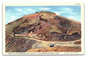 Mt. Washburn Elev. 10,317 Ft. Yellowstone National Park Wyoming Postcard