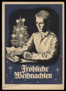 3rd Reich Germany 1939 Luftwaffe Weihnacht Christmas Card FELDPOST Cover  100593