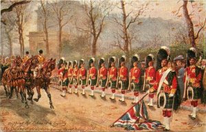 UK C-1910 Military Oilette Paint Gordon Highlands #3546F Postcard 22-6152