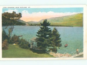 W-border LAKE SCENE Rutland Vermont VT AE4681