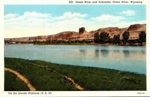 Wyoming Green River The Green River and Palisades Curteich