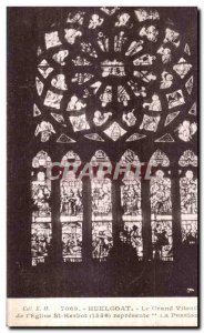 Huelgoat - Church Saint Herbot - Large stained glass - Old Postcard