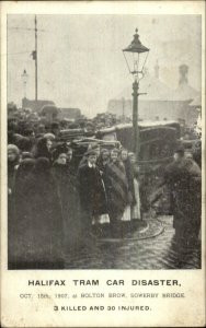 Halifax UK Tram Car Disaster 1907 at Bolton Brow Sowerby Bridge Postcard