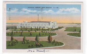 Shushan Airport New Orleans Louisiana 1935 postcard