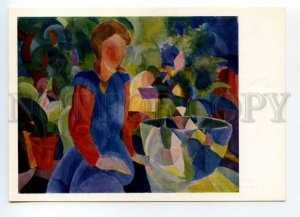 490709 GERMANY expressionism Franz Marc Girl with Fish Bell Old postcard
