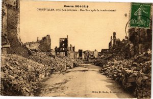 CPA Gerbéviller-Une Rue aprés le bombardement (187998)