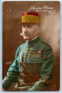 France Postcard Marshal Ferdinand Foch Our Winner c1920's RPPC Photo