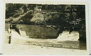 Cassville Missouri RPPC Twin Falls, Roaring River State Park 1940s Postcard I17