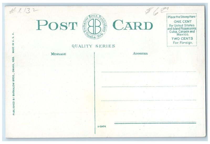 c1910's Headquarters Line Fort DA Russell Near Cheyenne Wyoming WY Postcard