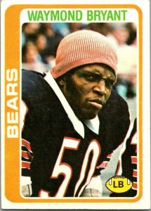 1978 Topps Football Card Waymond Bryant Chicaco Bears sk7022