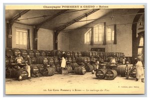 The Pommery Cellars Winery Wine Racking  Reims France DB Postcard P28