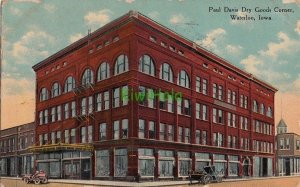 Postcard Paul Davis Dry Goods Corner Waterloo Iowa