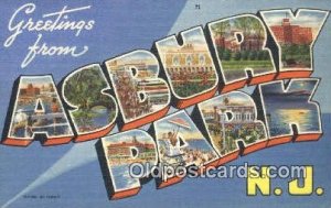 Asbury Park, NJ USA Large Letter Town Unused 