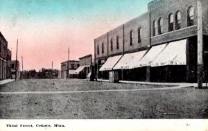 Cokato, Minnesota - A view of downtown on Third Street - c1909
