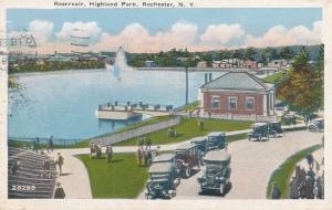 Highland Park - Old Cars at Reservoir, Rochester, New York - pm 1929 - WB