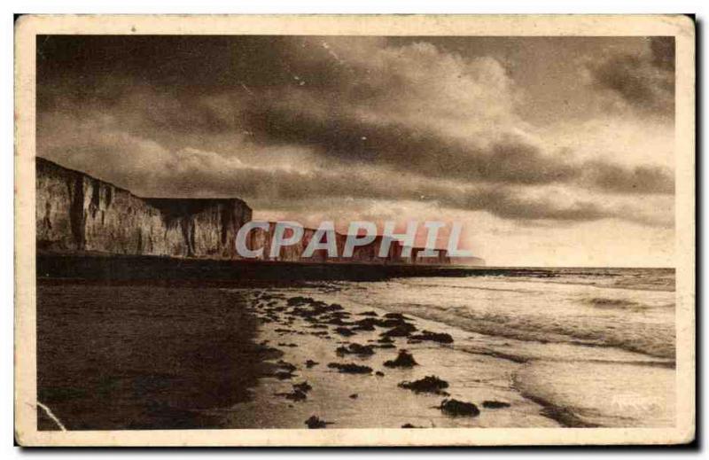 Old Postcard Ault Onival Cliffs and the Beach