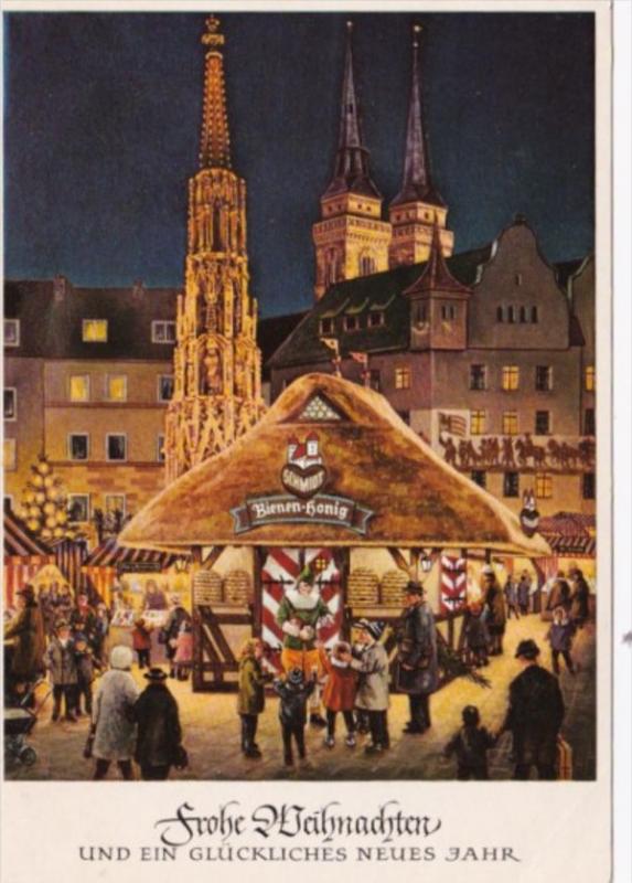 Germany Nuernberg Blick Auf Christkindles Markt