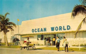 Ft Lauderdale Florida Entrance of Ocean World Chrome Vintage Postcard ID: 298451