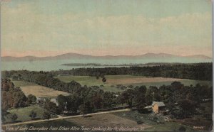 Postcard View Lake Champlain From Ethan Allen Tower Burlington VT