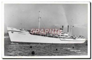 Postcard Old Ship Boat Skaugum