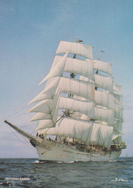 The Crownwork Russian Barque at Leningrad 1970s Postcard