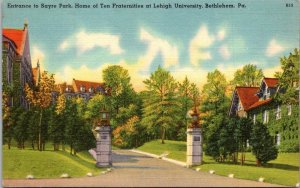 Pennsylvania Bethlehem Lehigh University Sayre Park Entrance