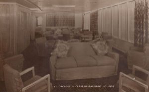 SS Orcades Lounge Of First Class Restaurant Ship Interior Postcard