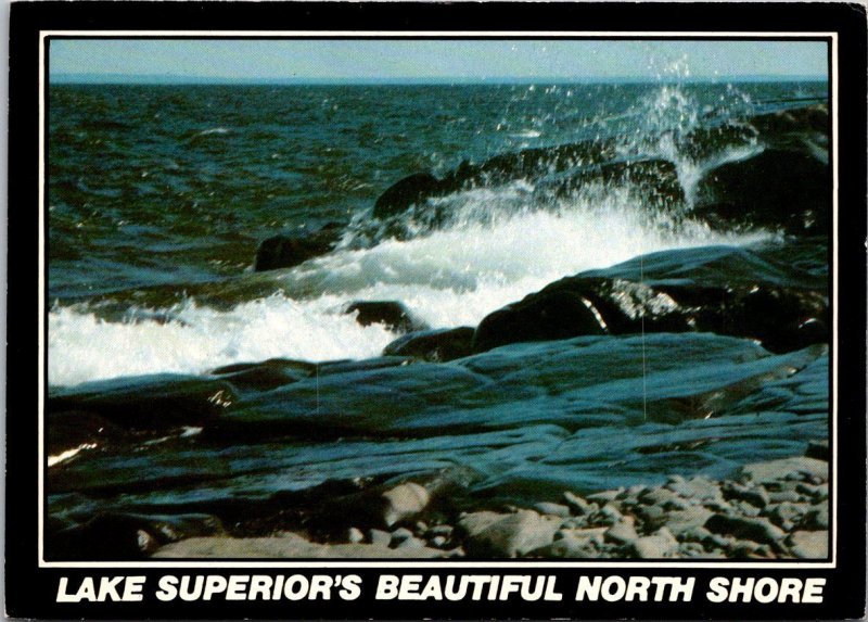 Minnesota Lake Superior Rough Surf Along The North Shore