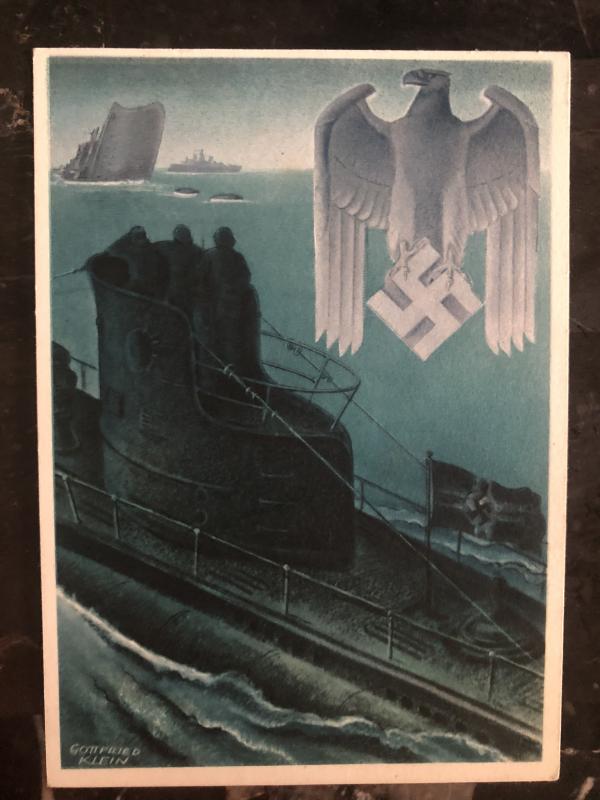 Mint Germany Patriotic Postcard Kriegsmarine WW2