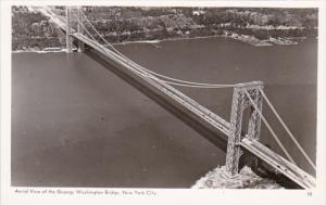 New York City Aerial View George Washington Bridge Real Photo