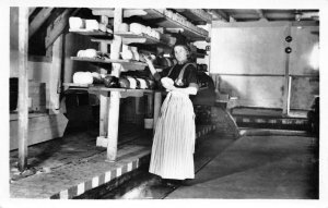 Netherlands Cheese Making Real Photo Vintage Postcard AA70968